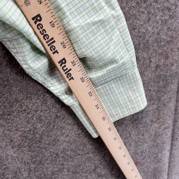 Tommy Bahama Shirt Men 15.5 34/35 Teal Green Casual Button Down Preppy Gingham - Picture 11 of 13